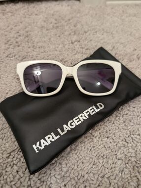 Karl Lagerfeld White Square Sunglasses